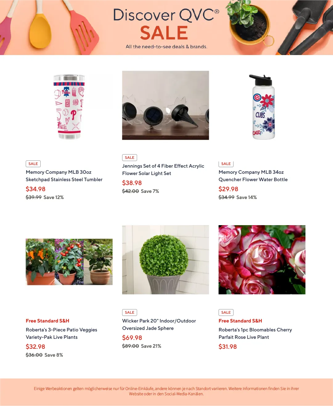 Weekly promotion QVC Sales spanning from April 9 to April 30 2026 - Page 4 for Catalogue 365