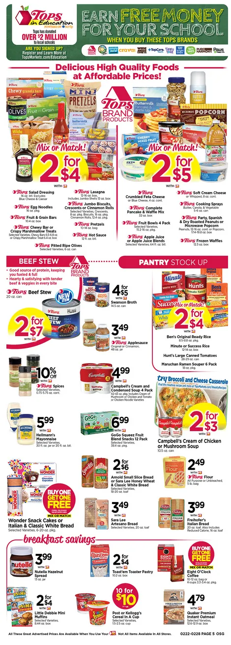 Weekly ad Tops Friendly Markets lSales from February 22 to February 28 2026 - Page 5