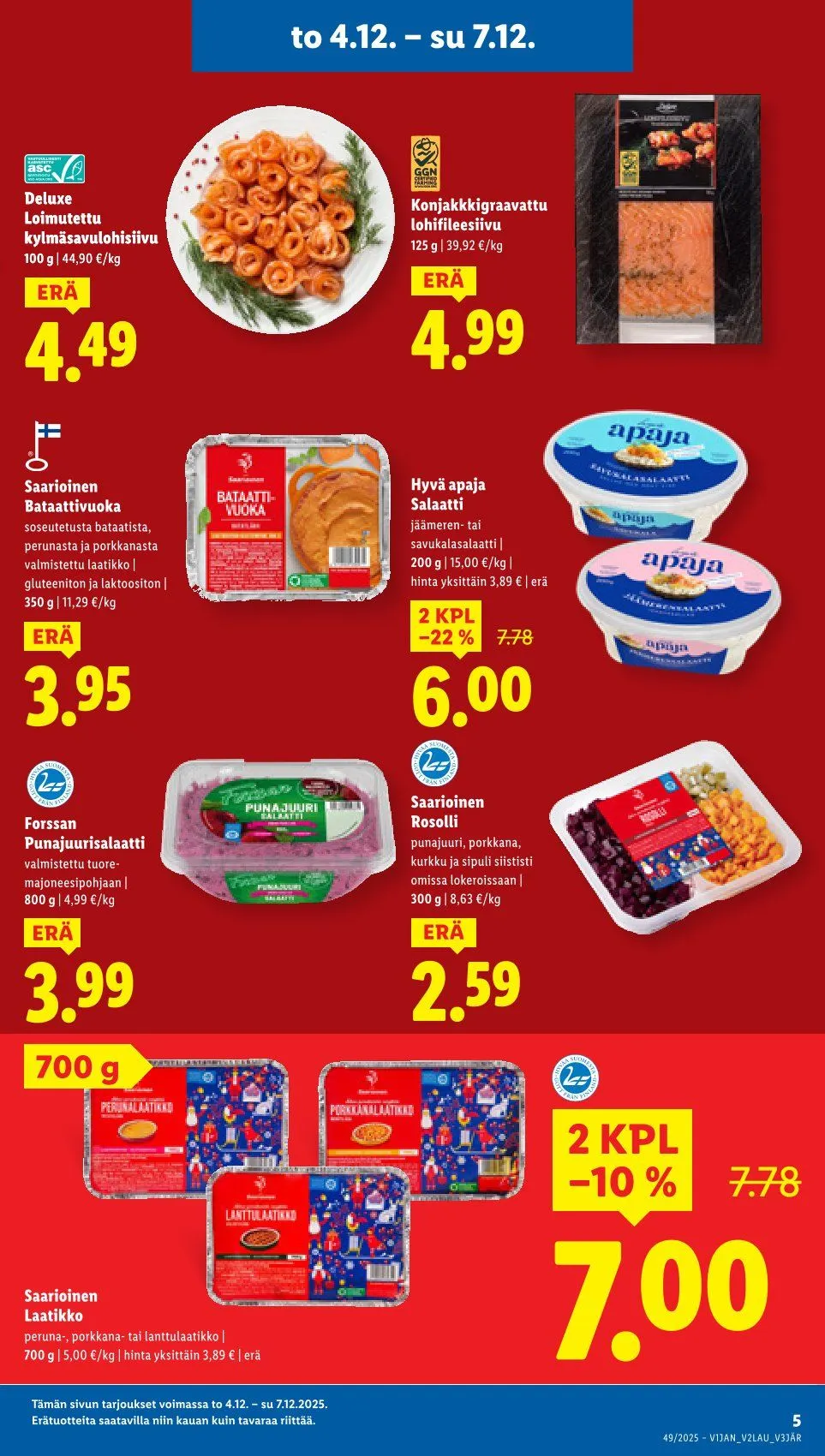 Lidl  Tarjoukset voimassa alkaen 4. joulukuuta - 7. joulukuuta 2025 - Tarjouslehti sivu 5