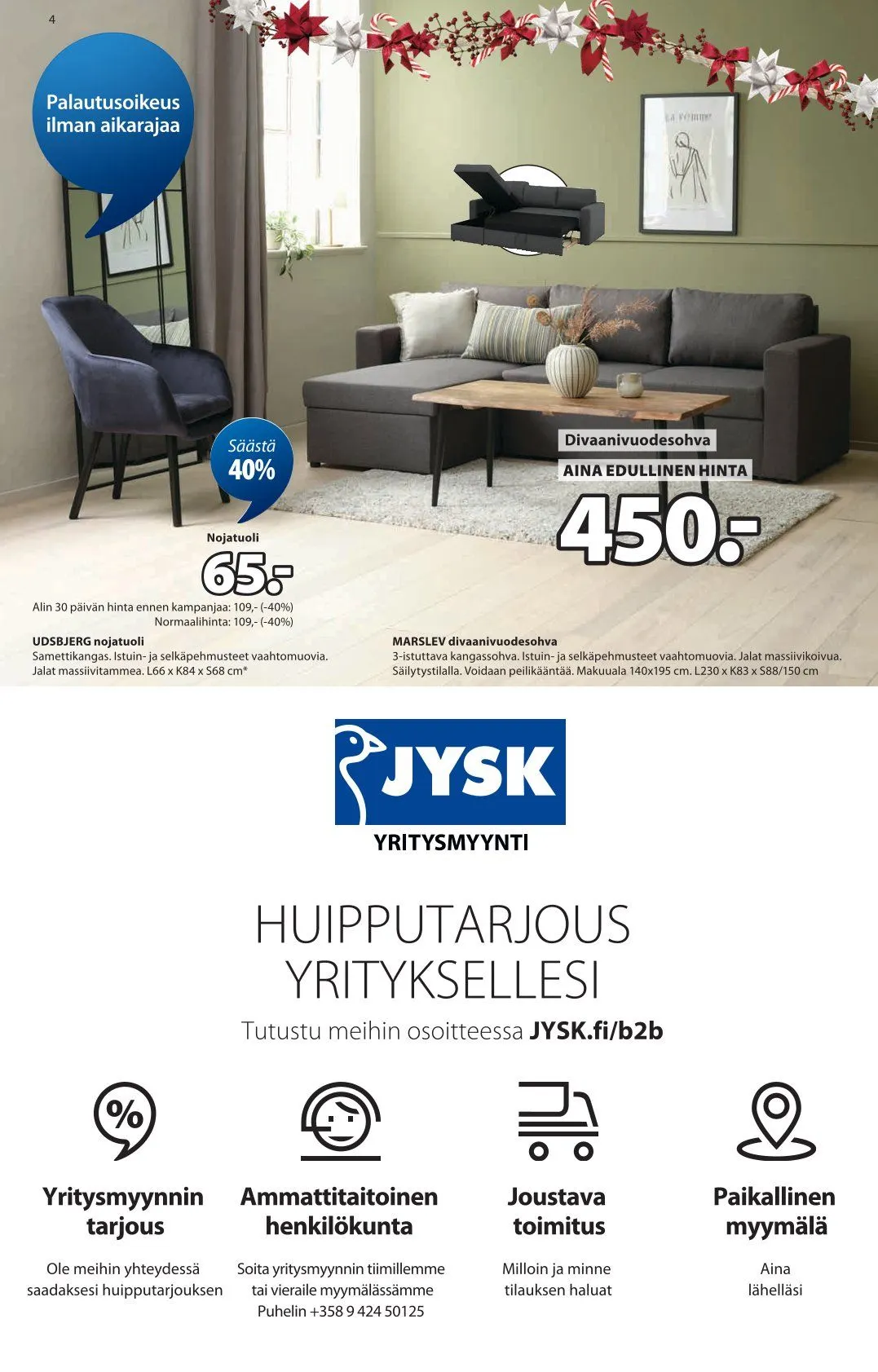 JYSK Tarjoukset voimassa alkaen 1. joulukuuta - 10. joulukuuta 2025 - Tarjouslehti sivu 4