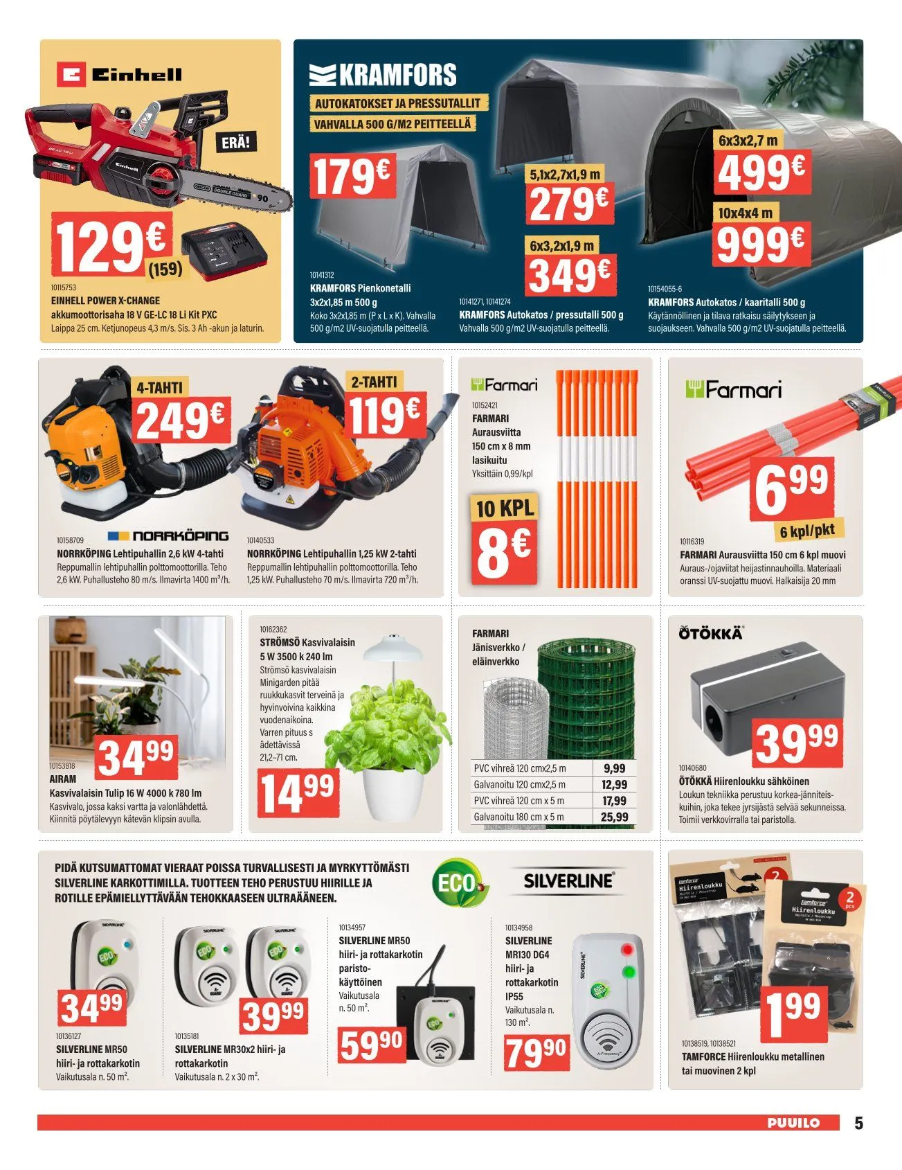 Kaupan Puuilo erikoistarjous voimassa alkaen 27. lokakuuta - 9. marraskuuta 2025 - Tarjouslehti sivu 5