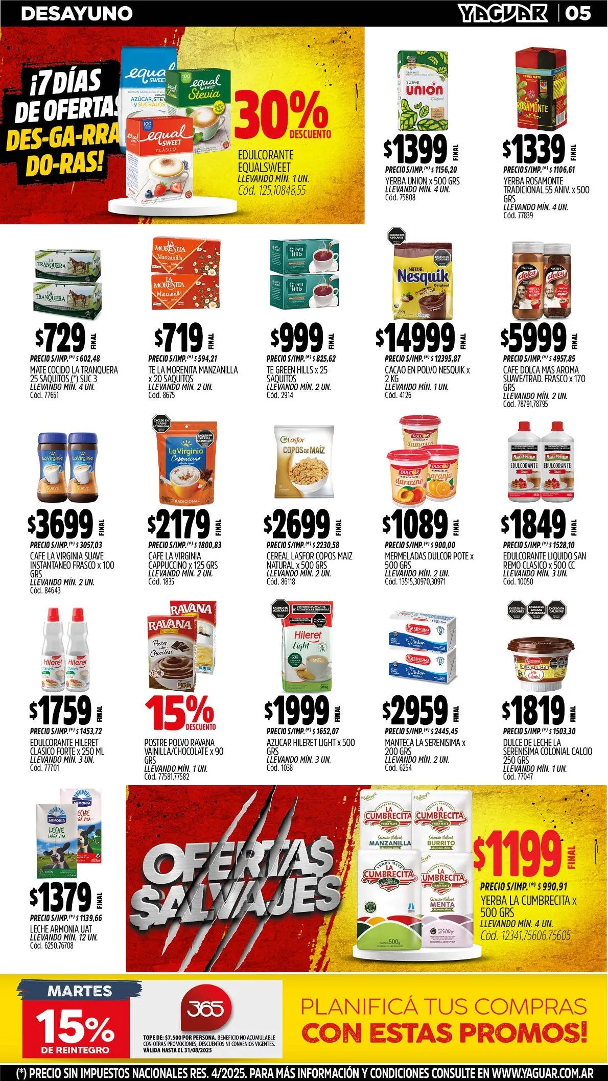 Ofertas de Ofertas Yaguar 4 de agosto al 10 de agosto 2025 - Página 5 del catálogo