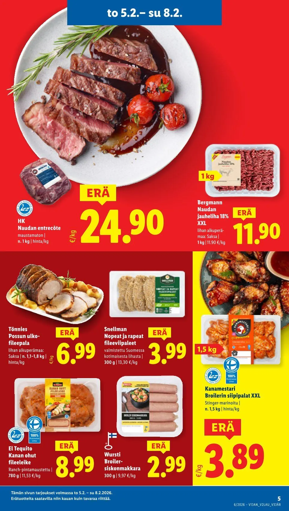 Kaupan Lidl uusimmat tarjoukset voimassa alkaen 5. helmikuuta - 8. helmikuuta 2026 - Tarjouslehti sivu 5