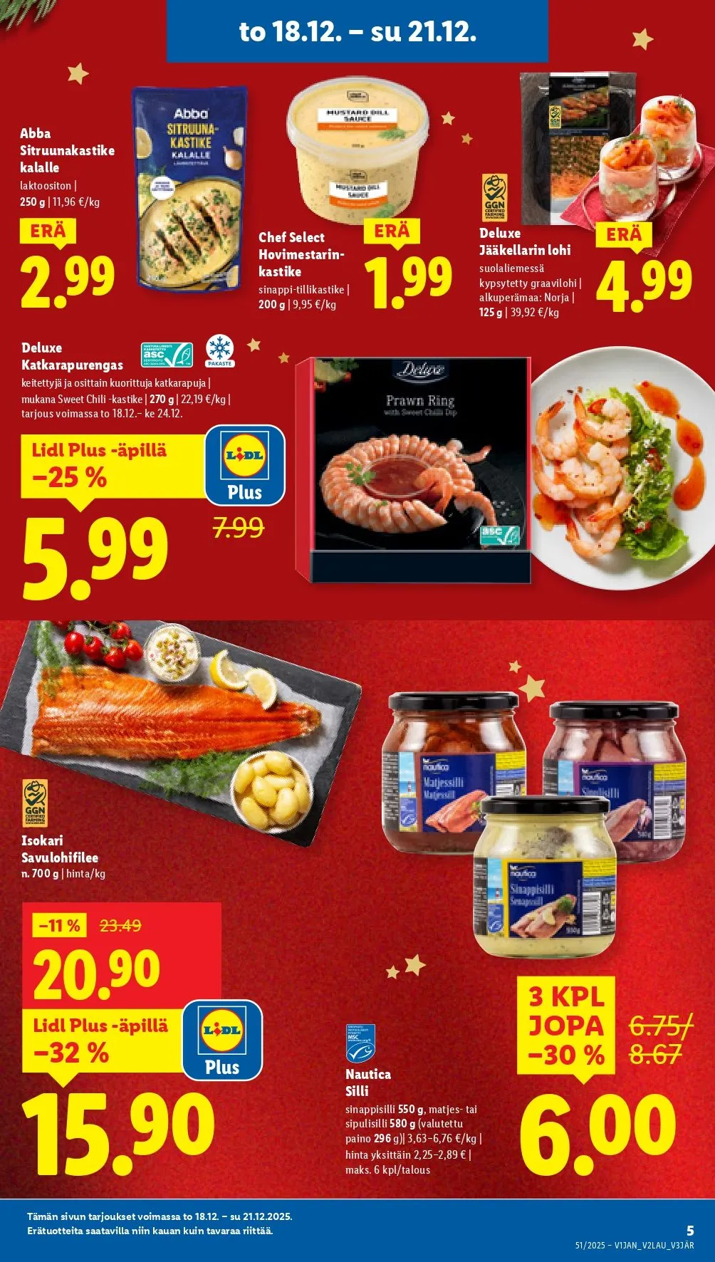 Kaupan Lidl tarjoukset voimassa alkaen 18. joulukuuta - 24. joulukuuta 2025 - Tarjouslehti sivu 5