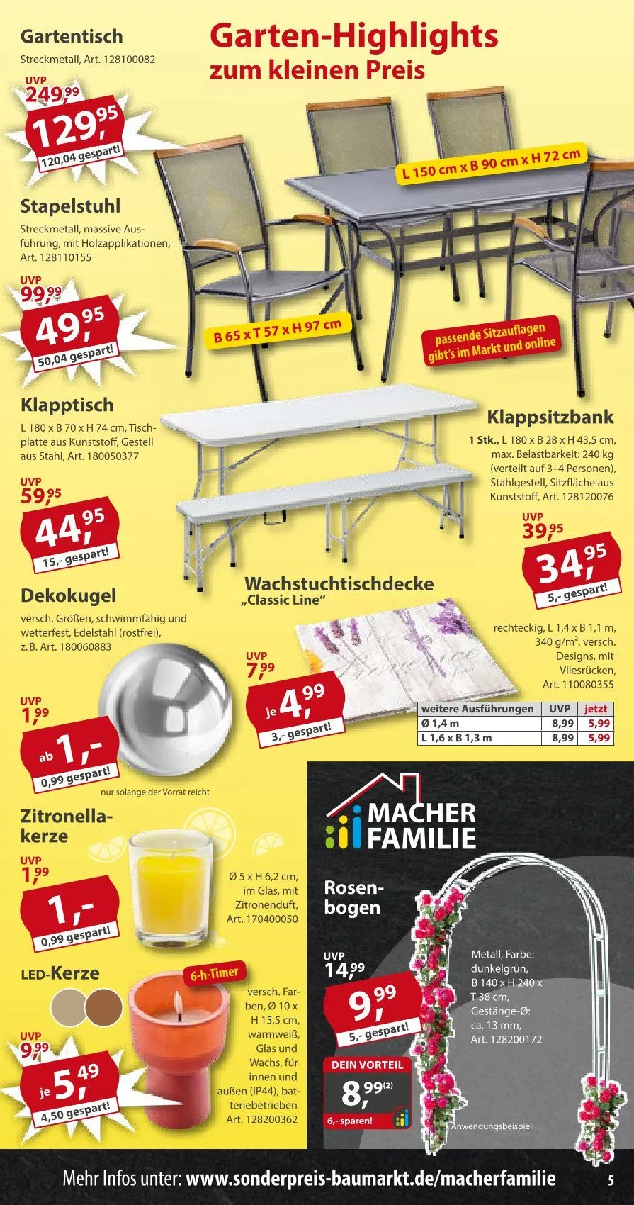 Sonderpreis-Baumarkt Angebote von 18. April bis 24. April 2026 - Prospekt seite 5