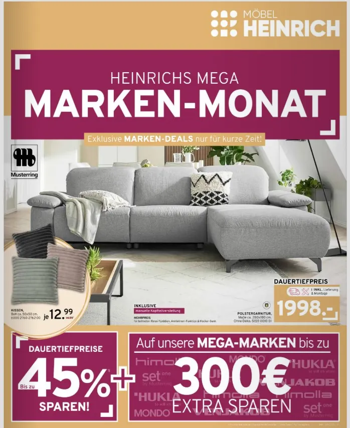 Möbel Heinrich Prospekt von 14. März bis 23. März 2025 - Prospekt seite 