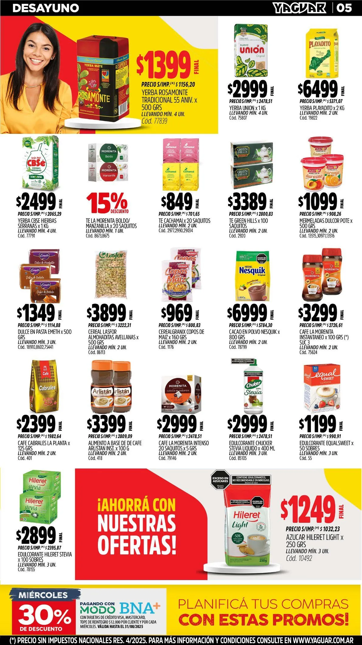 Ofertas de Ofertas Yaguar - Últimos catálogos 18 de agosto al 25 de agosto 2025 - Página 5 del catálogo