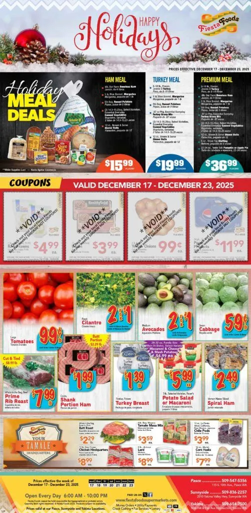 Weekly ad Fiesta Foods SuperMarkets Sales from December 17 to December 23 2025 - Page 1