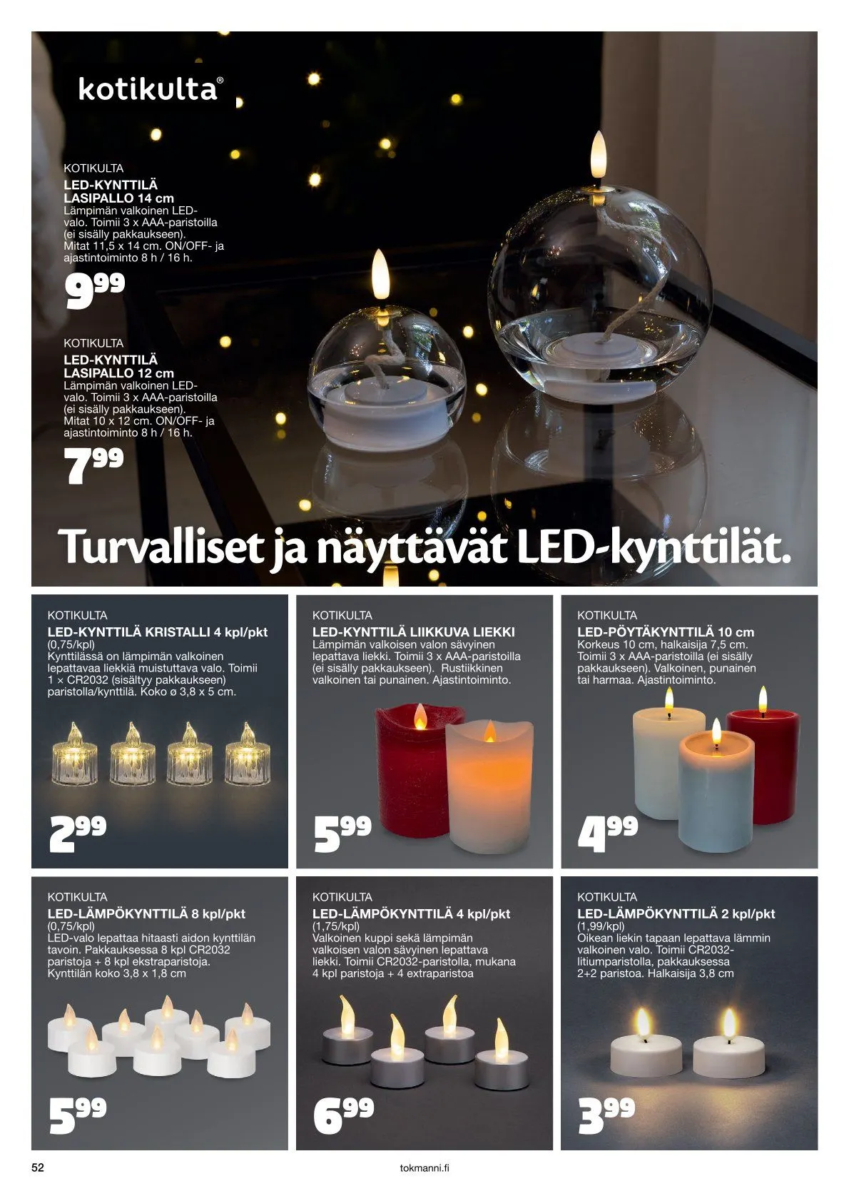  Tokmanni Tarjoukset voimassa alkaen 28. marraskuuta - 24. joulukuuta 2025 - Tarjouslehti sivu 52