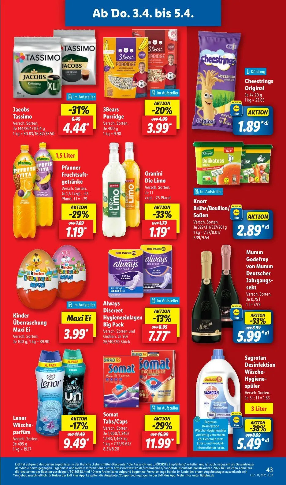 Lidl Prospekt von 31. März bis 15. April 2025 - Prospekt seite 44