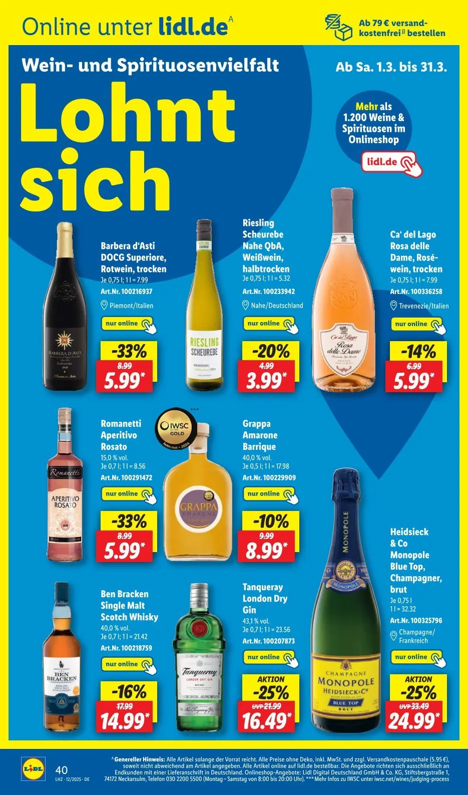 Lidl Prospekt von 17. März bis 22. März 2025 - Prospekt seite 54