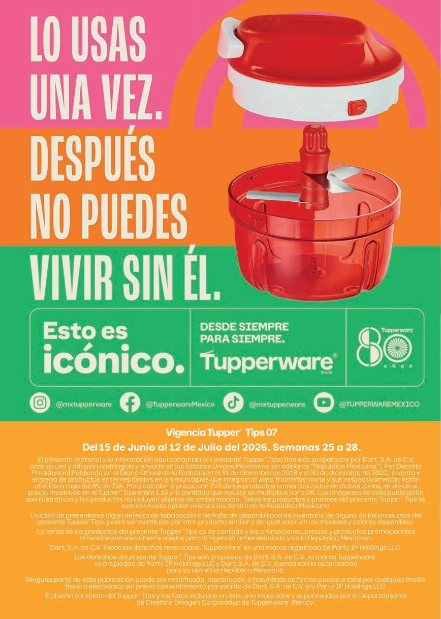 Catálogo de Tupperware Ofertas 15 de junio al 12 de julio 2026 - Pagina 54