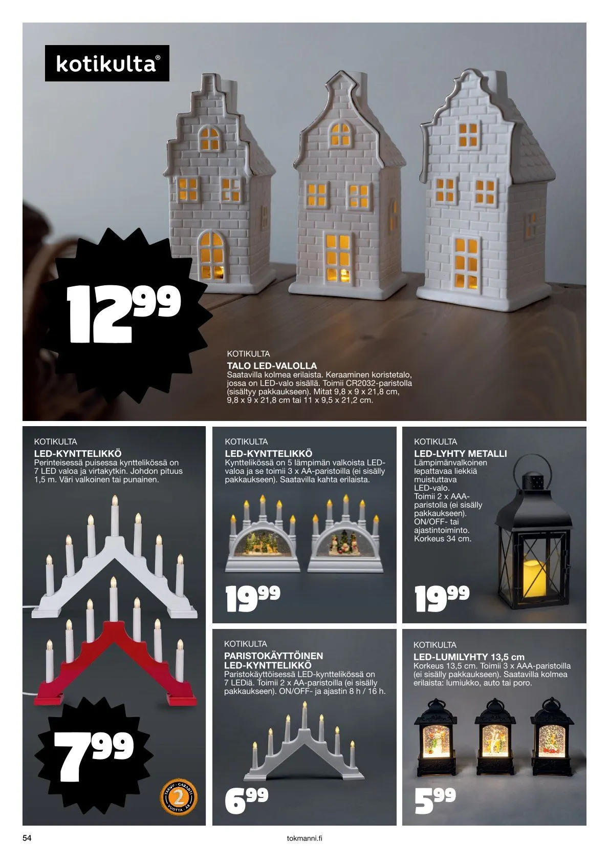  Tokmanni Tarjoukset voimassa alkaen 28. marraskuuta - 24. joulukuuta 2025 - Tarjouslehti sivu 54