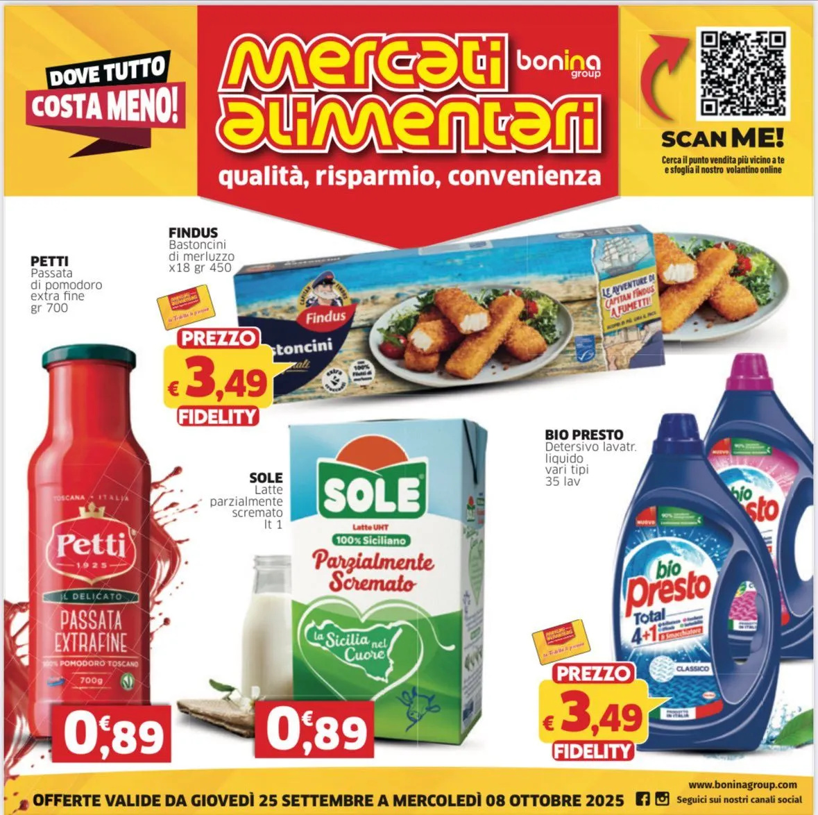 Volantini Mercati Alimentari da 25 settembre a 8 ottobre di 2025 - Pagina del volantino 1
