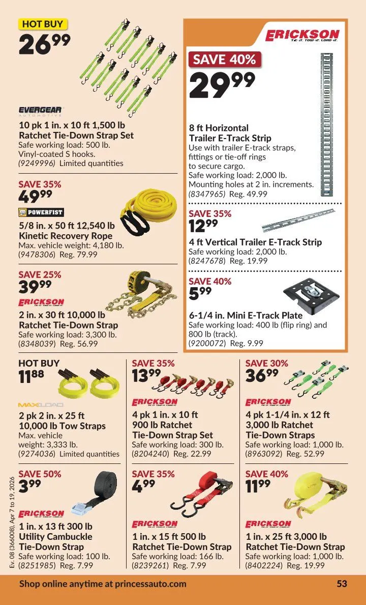 Princess Auto Sales from April 7 to April 19 2026 - flyer page 56