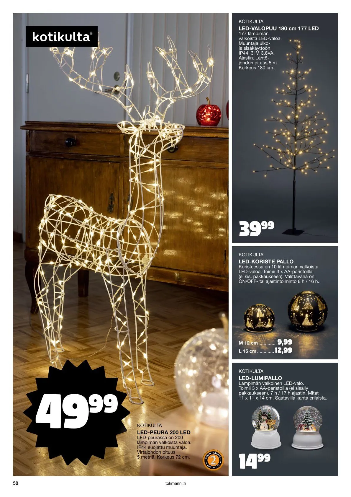  Tokmanni Tarjoukset voimassa alkaen 28. marraskuuta - 24. joulukuuta 2025 - Tarjouslehti sivu 58