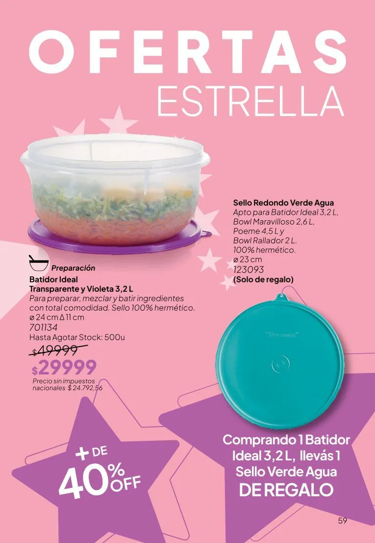 Ofertas de  Ofertas Tupperware  9 de junio al 30 de junio 2026 - Página 59 del catálogo