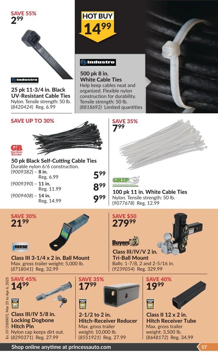 Princess Auto Sales from March 25 to April 6 2025 - flyer page 46