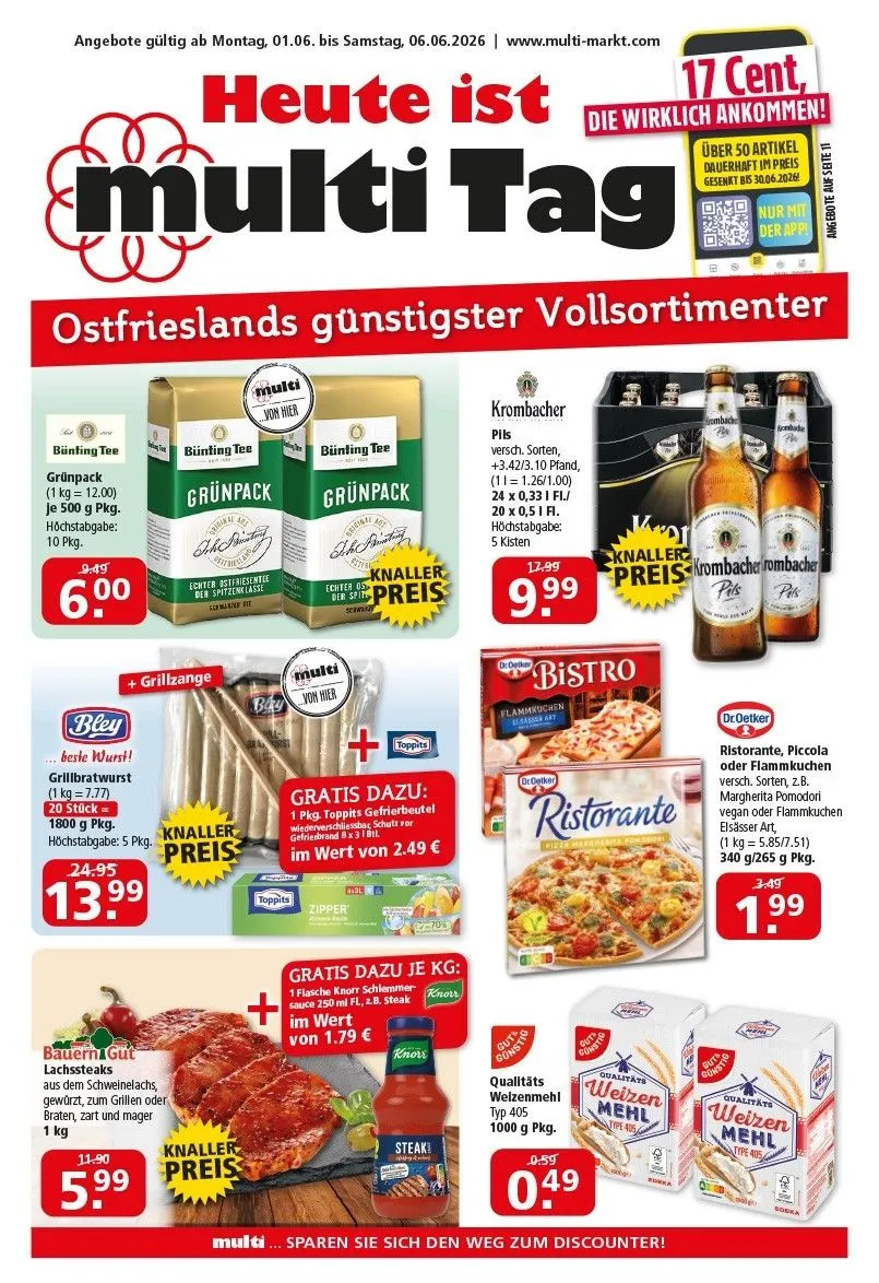 Multi Markt Prospekte von 1. Juni bis 6. Juni 2026 - Prospekt seite 1
