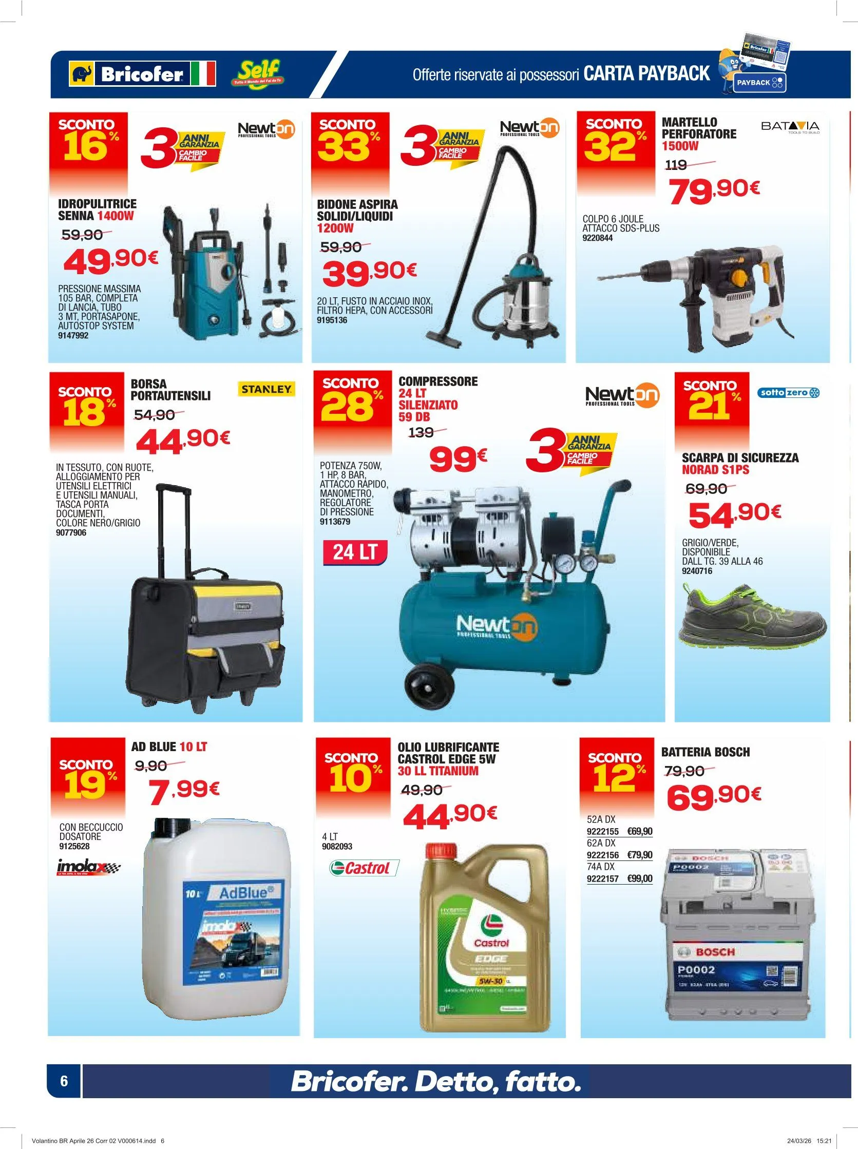 Volantini Bricofer da 9 marzo a 26 marzo di 2026 - Pagina del volantino 6
