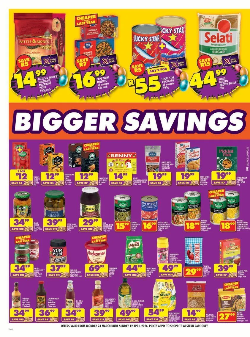  Shoprite Sales from 23 March to 12 April 2026 - Catalogue Page 6