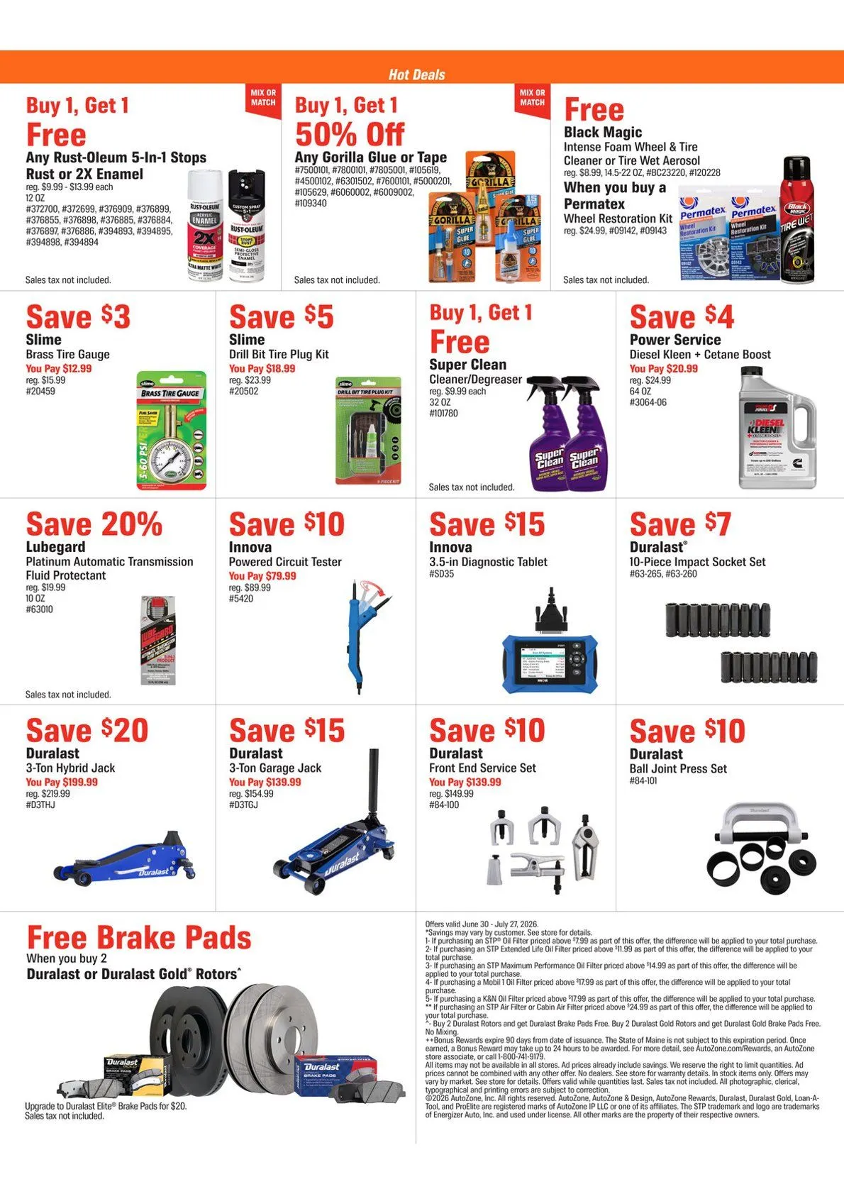 Weekly ad Autozone Sales from June 30 to July 27 2026 - Page 6