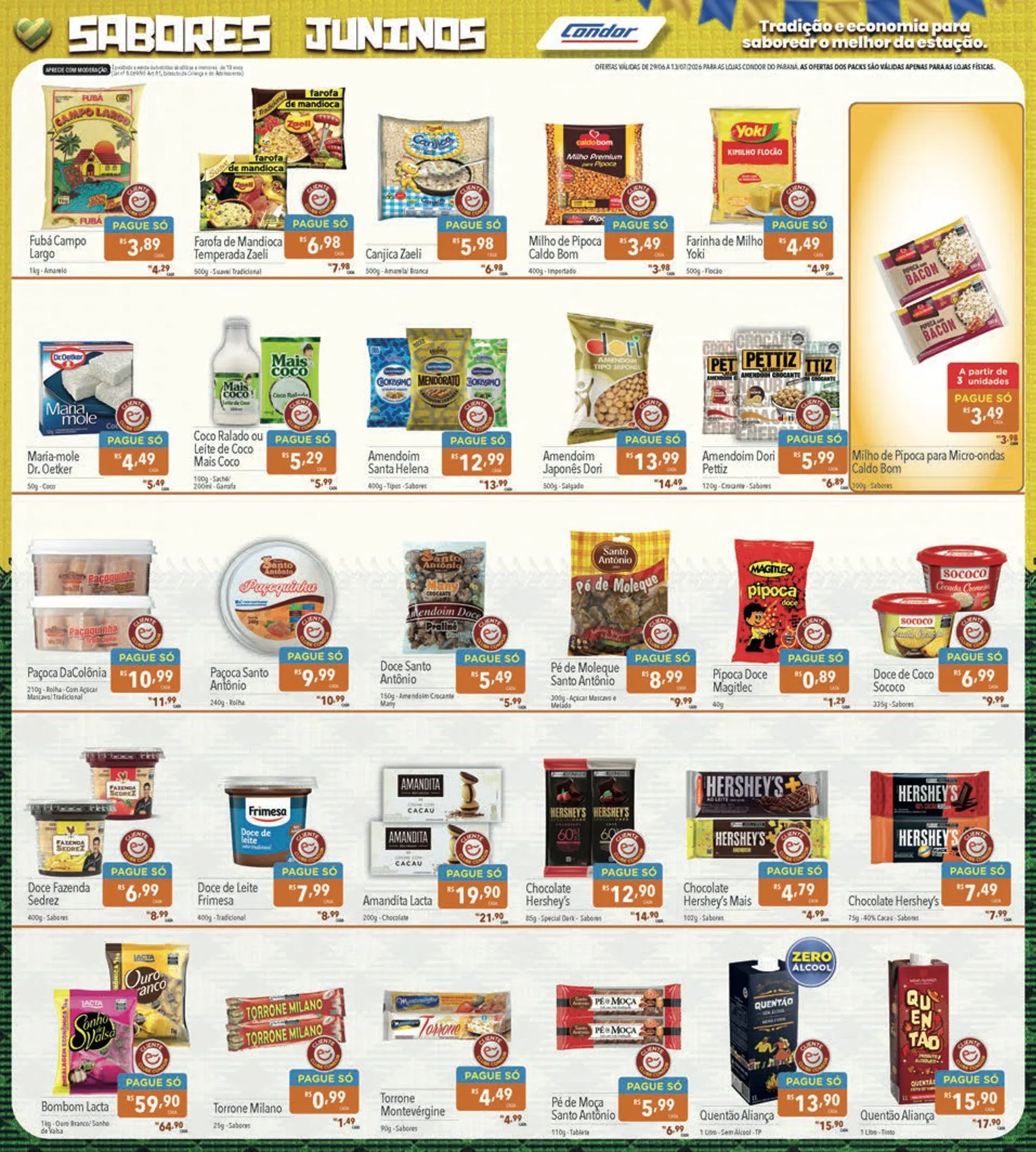 Encarte de  Folhetos Supermercados Condor 29 de junho até 13 de julho 2026 - Pagina 6