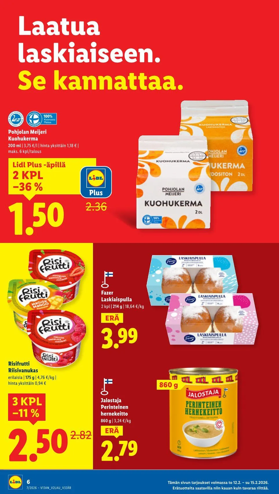 Kaupan Lidl Tarjoukset voimassa alkaen 12. helmikuuta - 15. helmikuuta 2026 - Tarjouslehti sivu 6