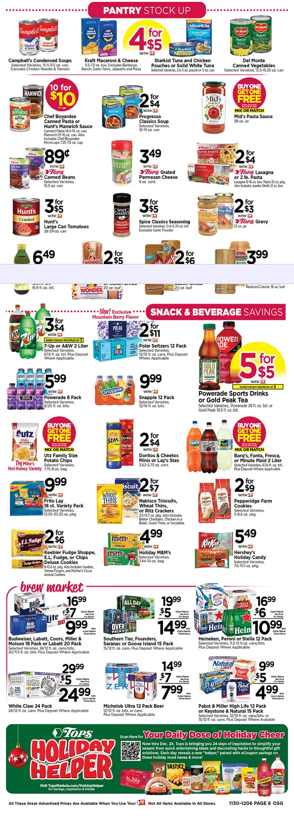Weekly ad Tops Friendly Markets Sales from November 30 to December 6 2025 - Page 6