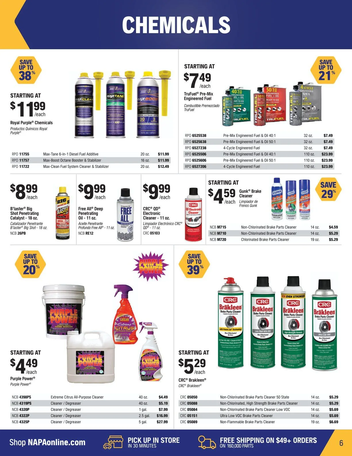 NAPA Auto Parts flyers from September 1 to October 31 2025 - flyer page 6