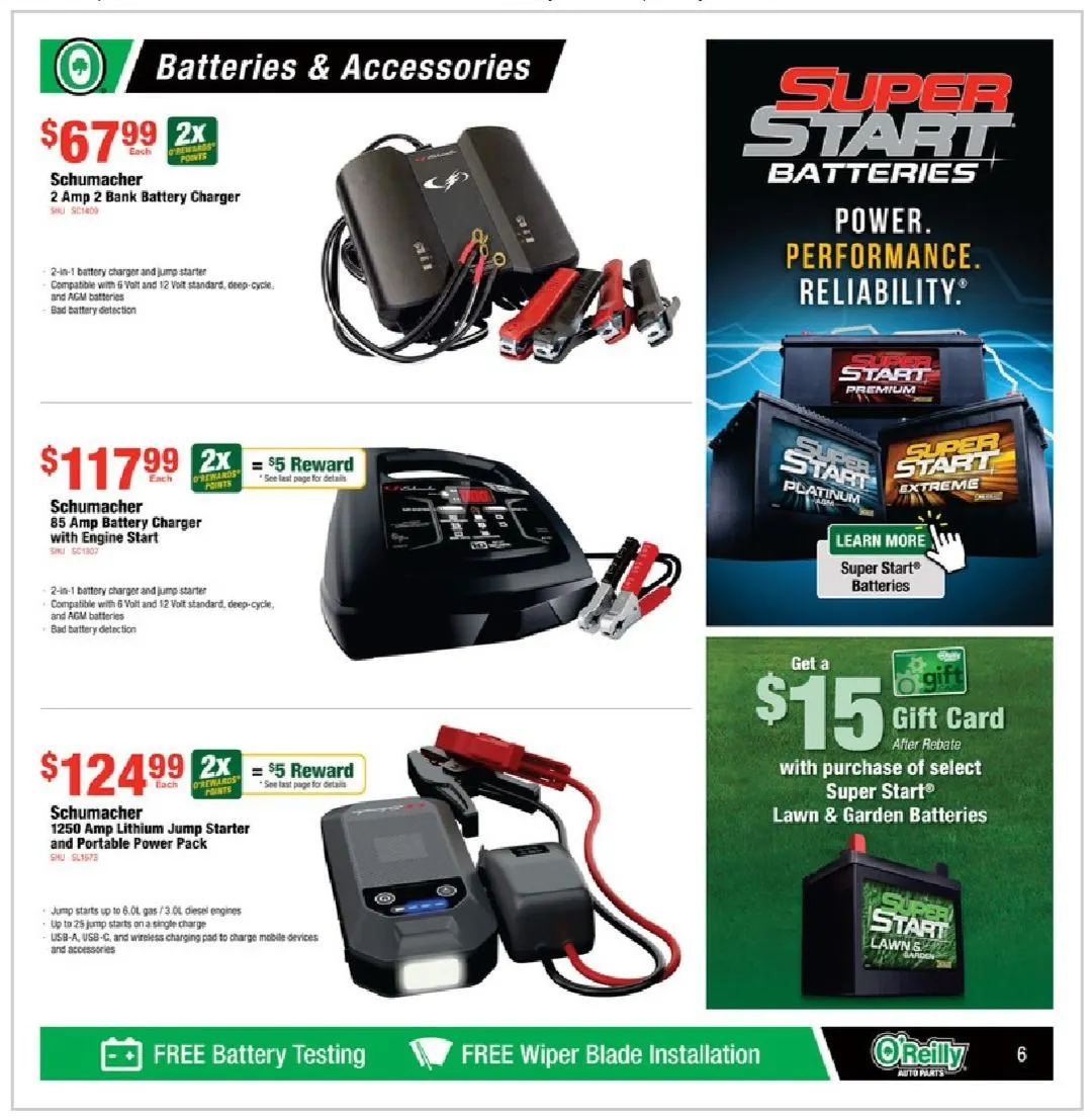 Weekly ad O'Reilly Auto Parts Deals from February 26 to March 25 2025 - Page 6