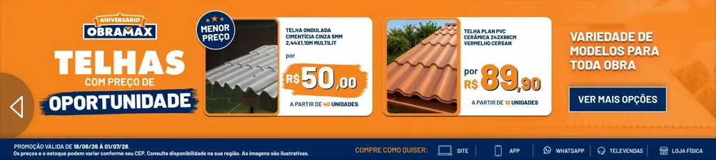 Encarte de Folhetos Obramax  18 de junho até 1 de julho 2026 - Pagina 6