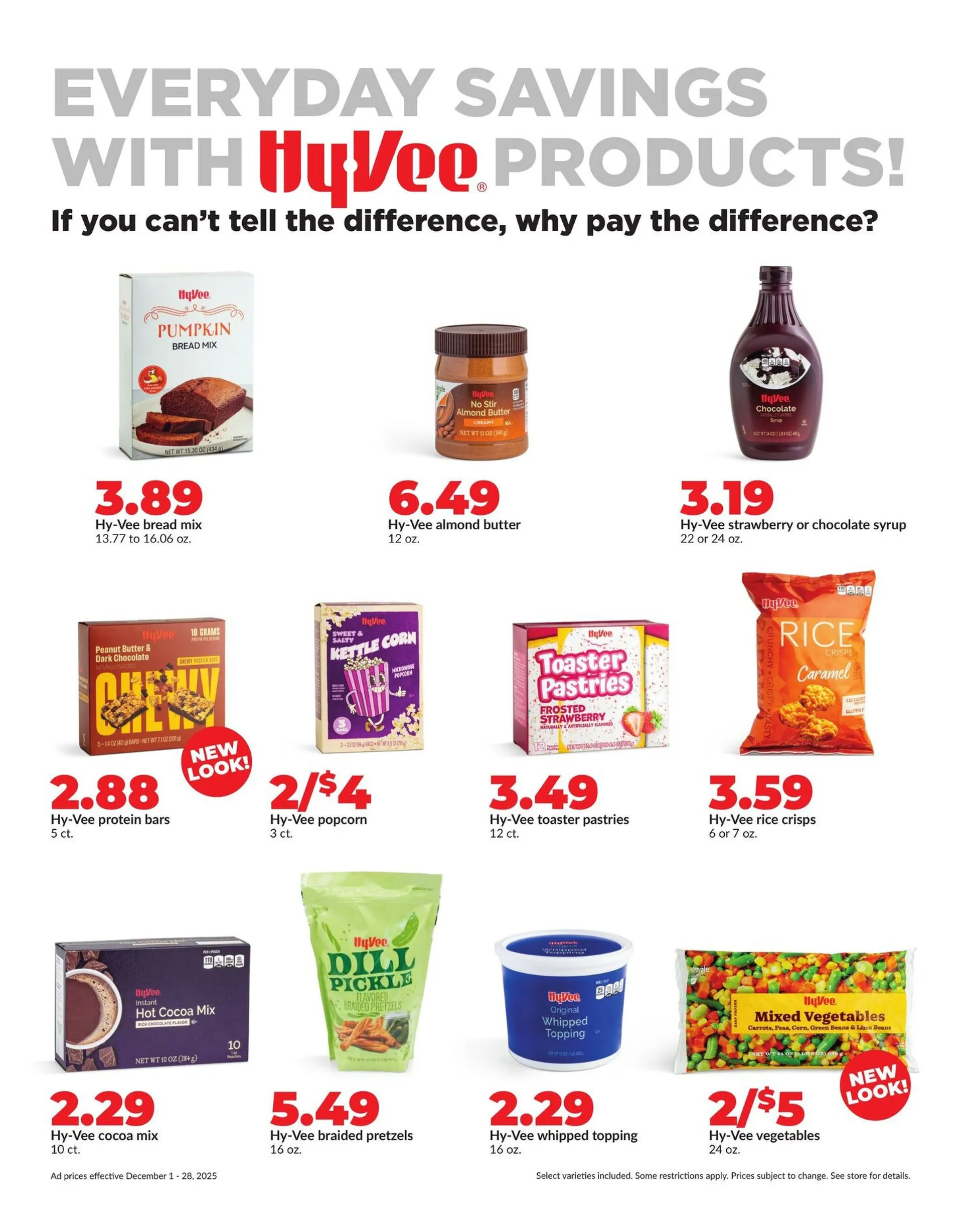 Weekly promotion HyVee Sales spanning from December 1 to December 28 2025 - Page 6 for Catalogue 365
