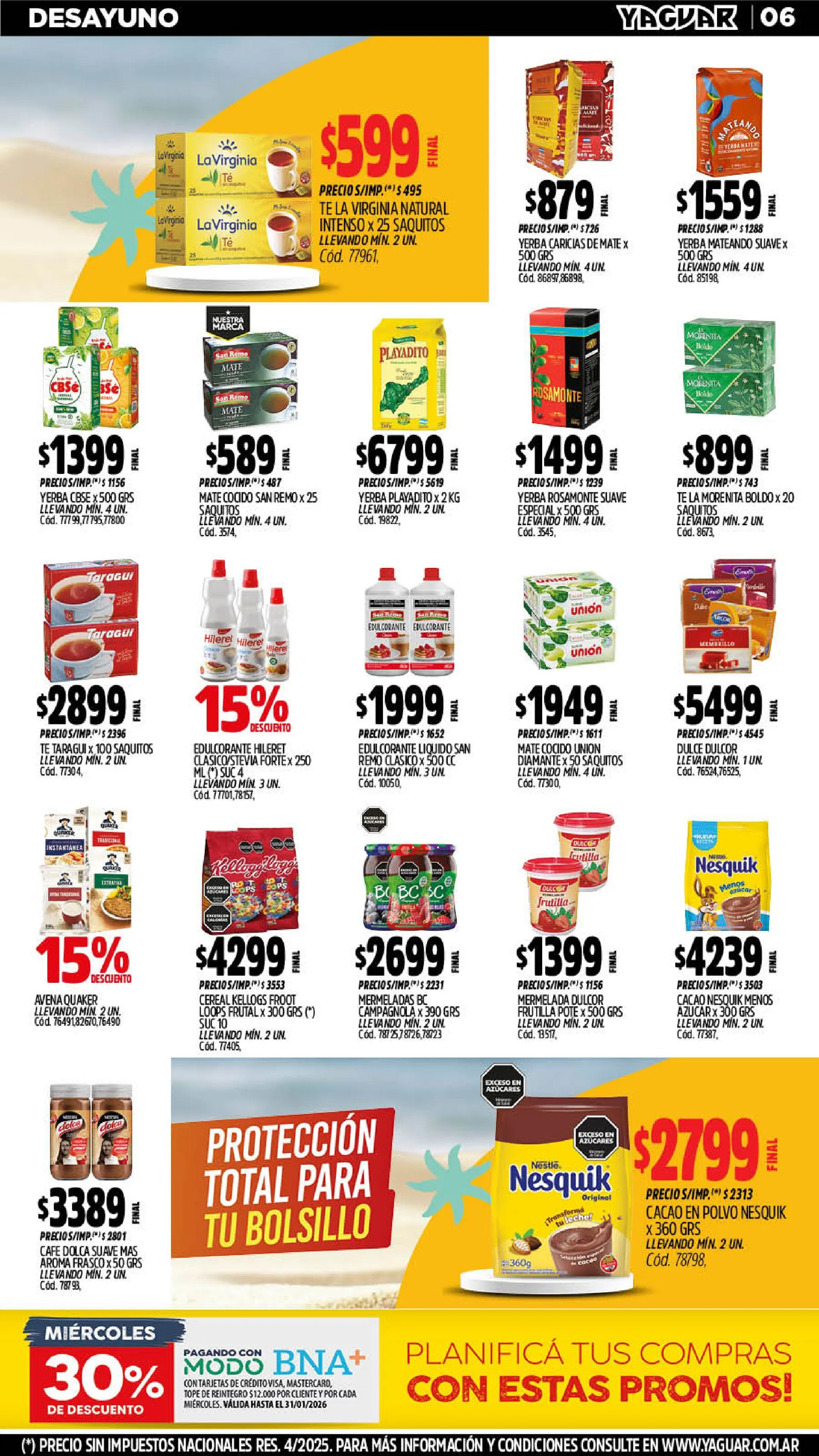 Ofertas de Ofertas Yaguar 5 de enero al 11 de enero 2026 - Página 6 del catálogo