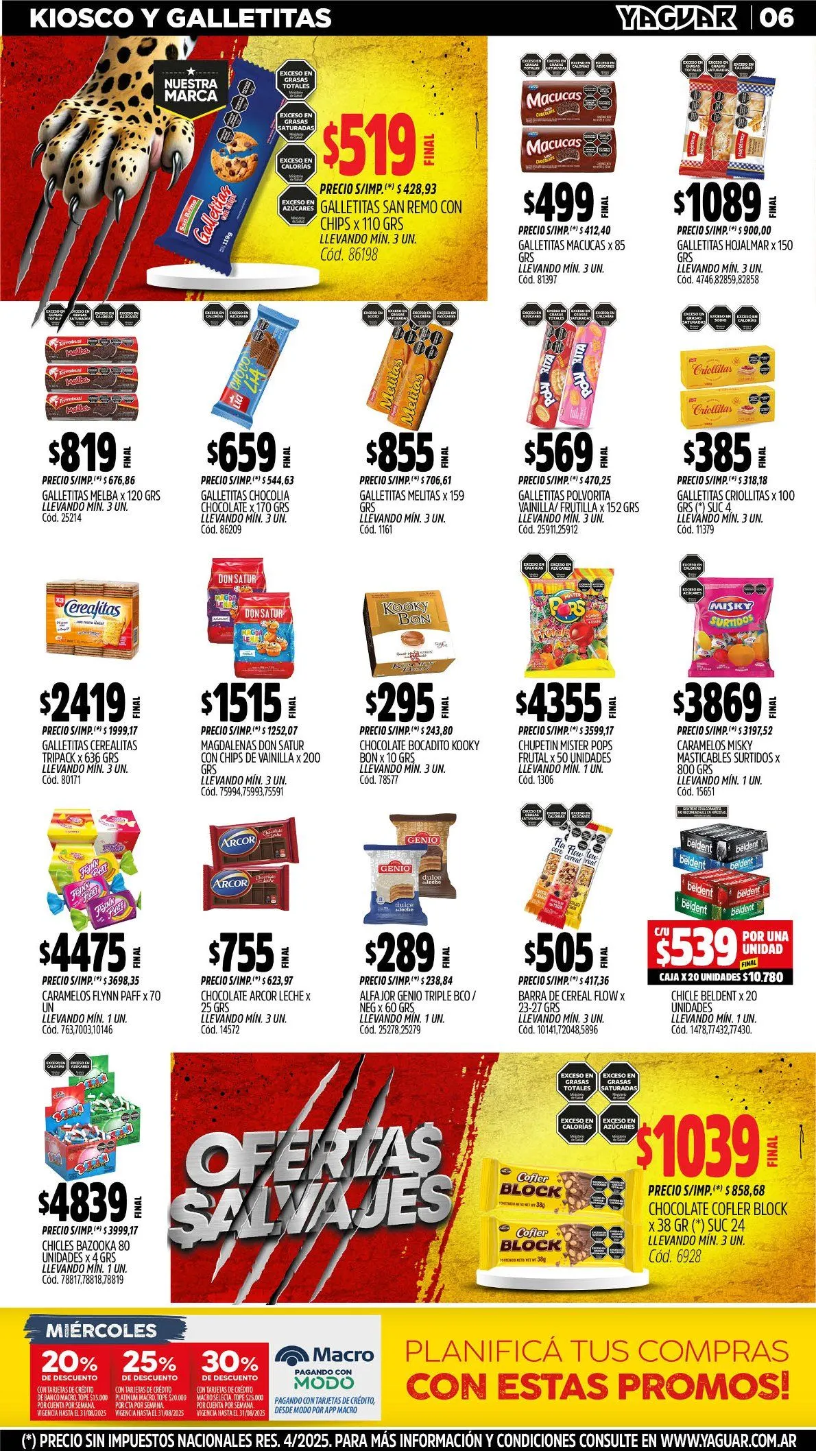 Ofertas de Ofertas Yaguar 4 de agosto al 10 de agosto 2025 - Página 6 del catálogo