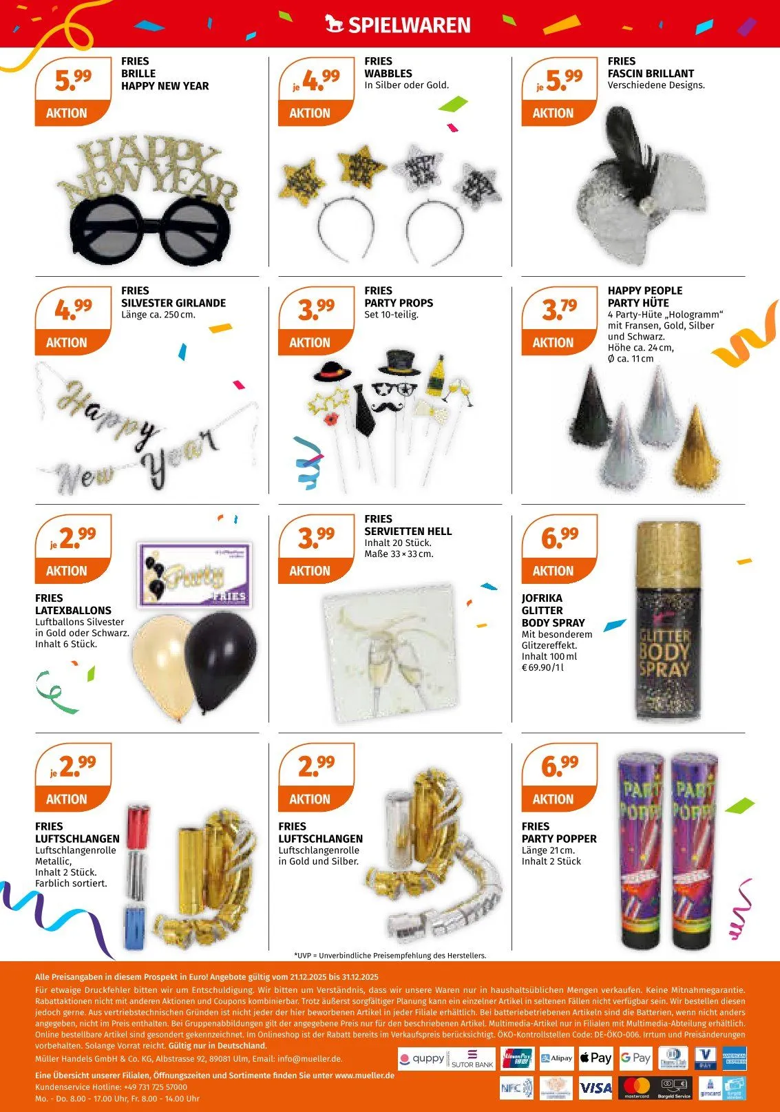 Müller Angebote von 21. Dezember bis 31. Dezember 2025 - Prospekt seite 6