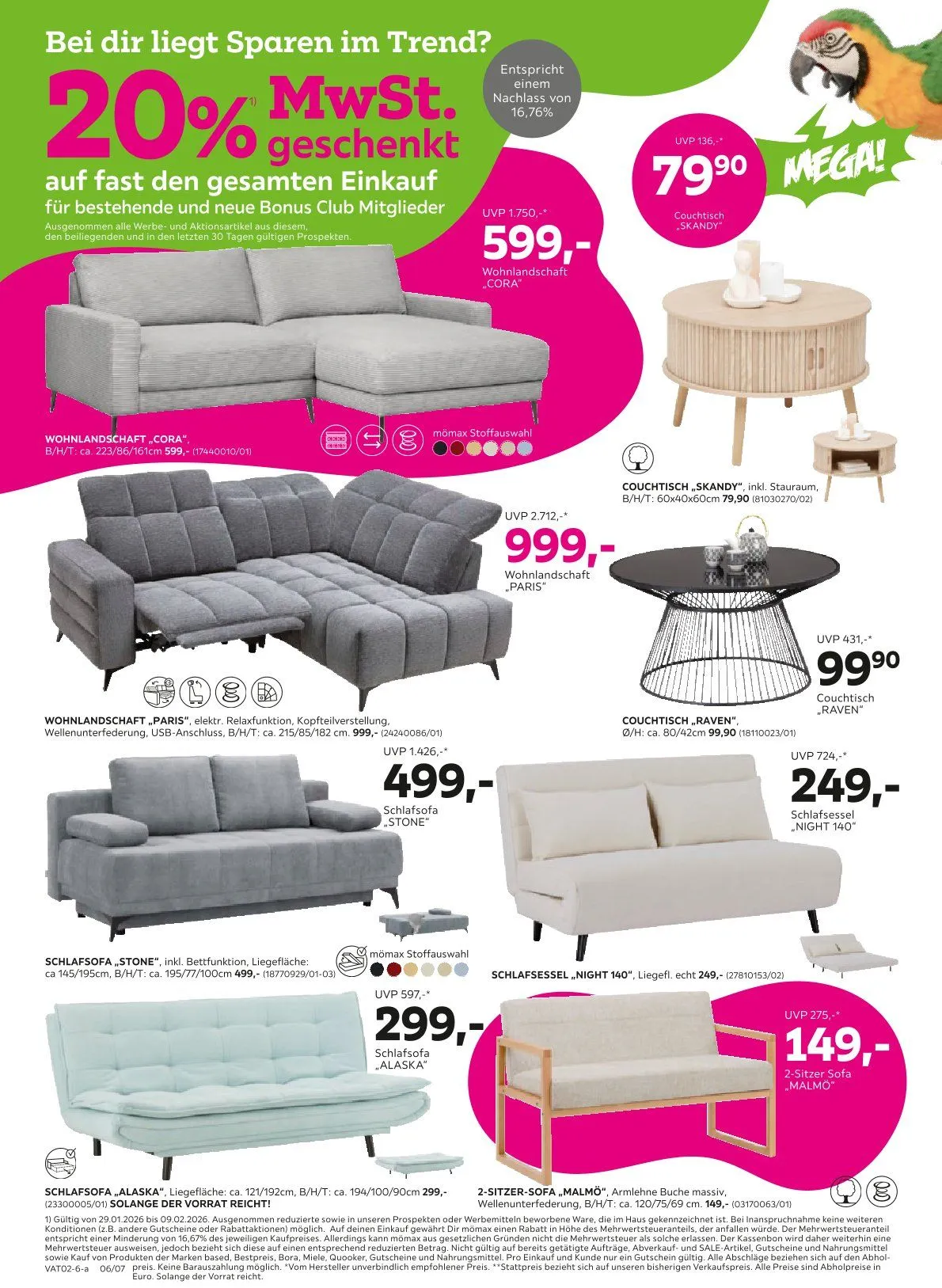 Mömax Prospekte von 26. Jänner bis 3. Februar 2026 - Flugblätt seite 6