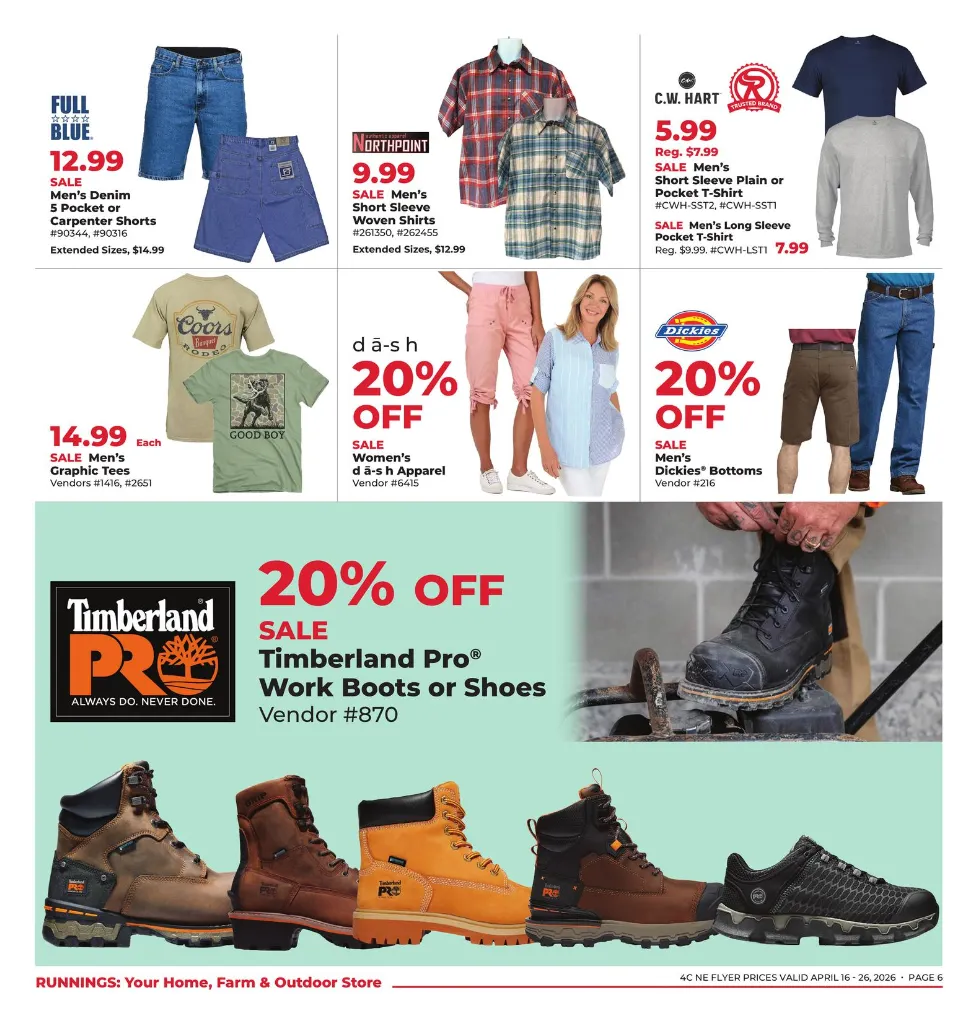 Weekly promotion Runnings Sales spanning from April 16 to April 26 2026 - Page 6 for Catalogue 365