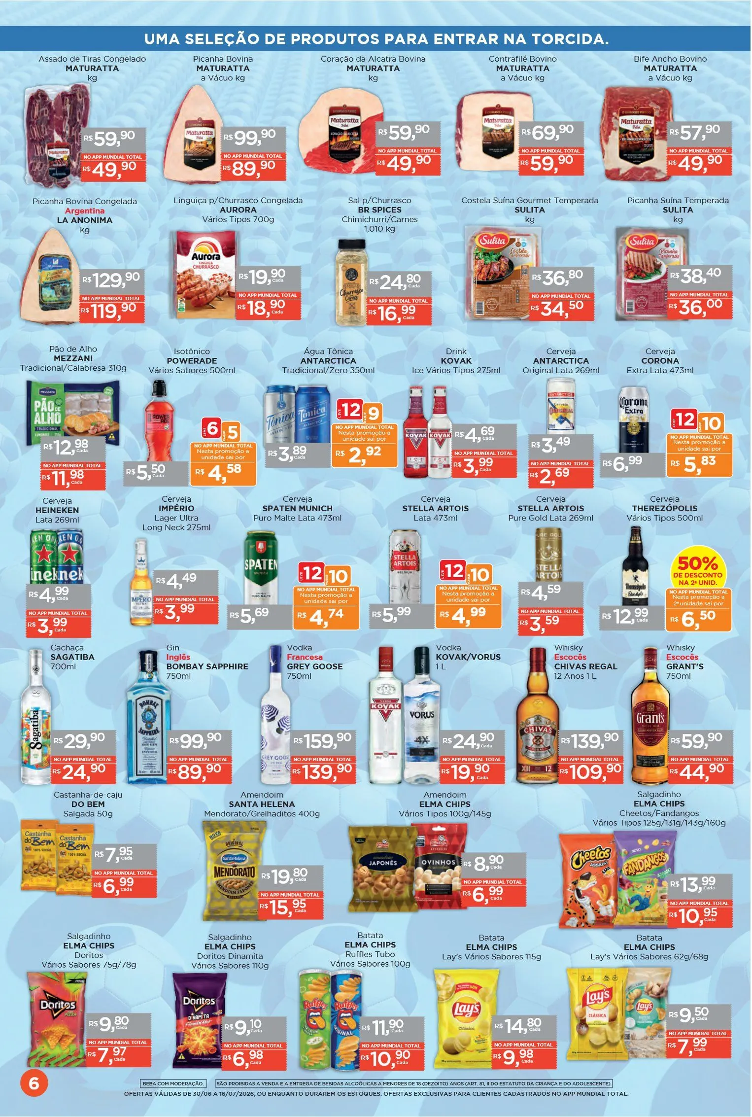 Encarte de Folhetos Supermercados Mundial  30 de junho até 16 de julho 2026 - Pagina 6
