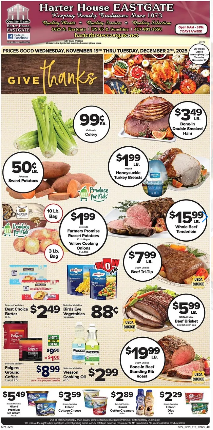 Weekly ad Harter House Sales from November 19 to December 2 2025 - Page 1