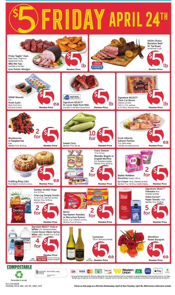 Weekly promotion Safeway Sales spanning from April 23 to April 28 2026 - Page 6 for Catalogue 365