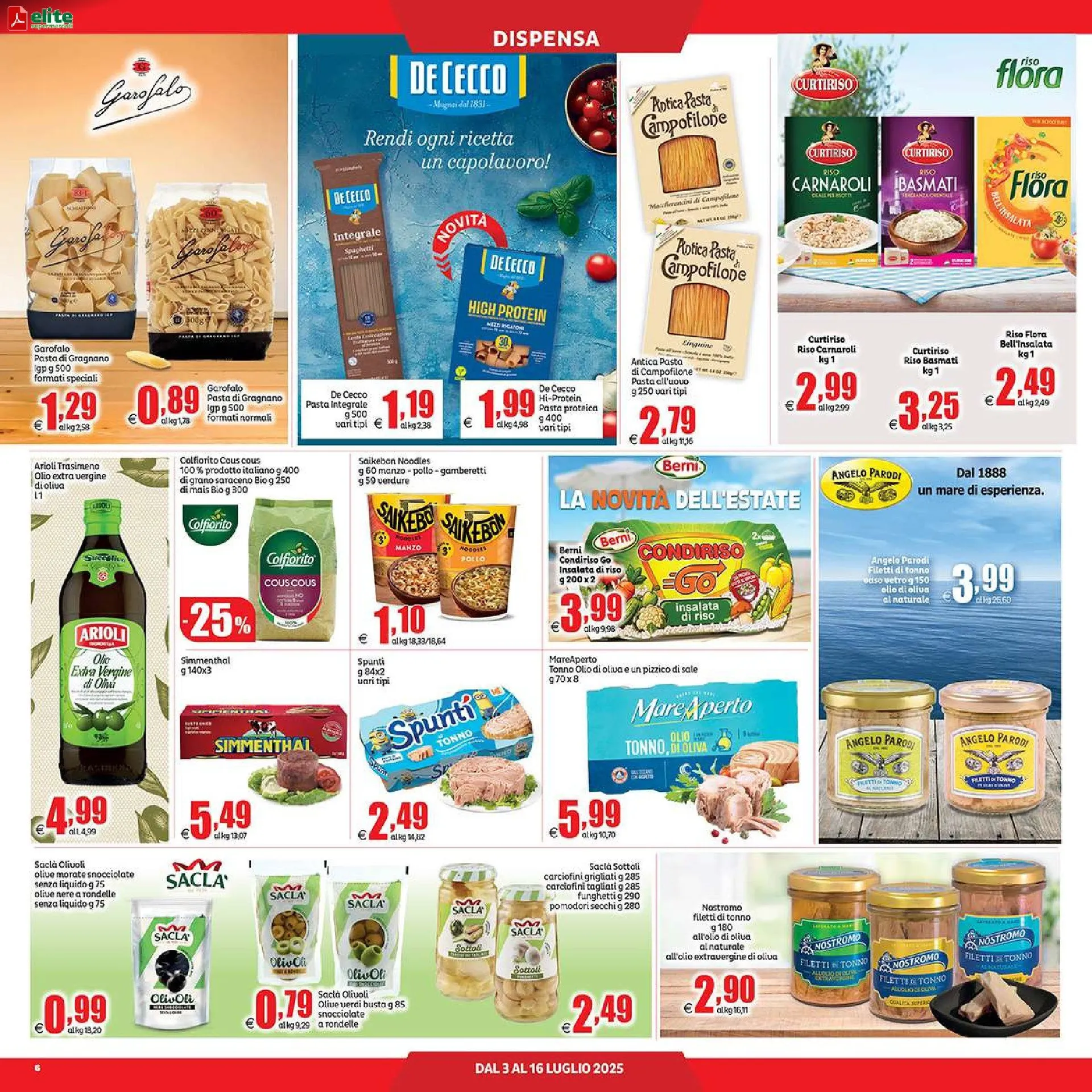 Volantini Elite Supermercati da 3 luglio a 16 luglio di 2025 - Pagina del volantino 6