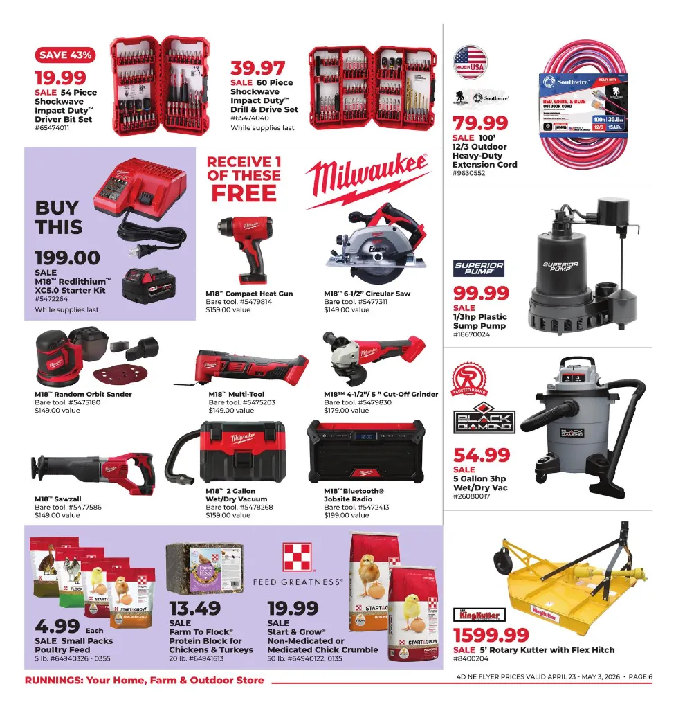 Weekly promotion Runnings Sales spanning from April 23 to May 3 2026 - Page 6 for Catalogue 365