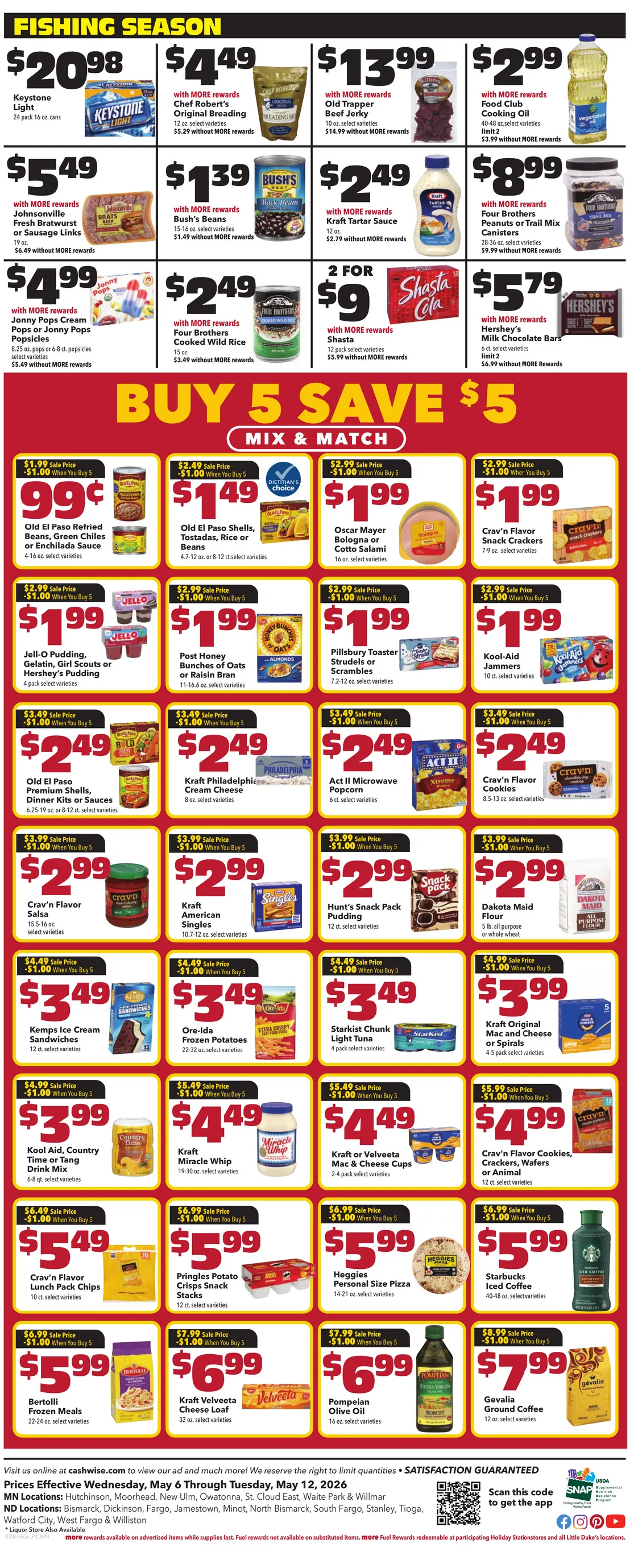 Weekly promotion Cash Wise Sales spanning from May 6 to May 12 2026 - Page 6 for Catalogue 365