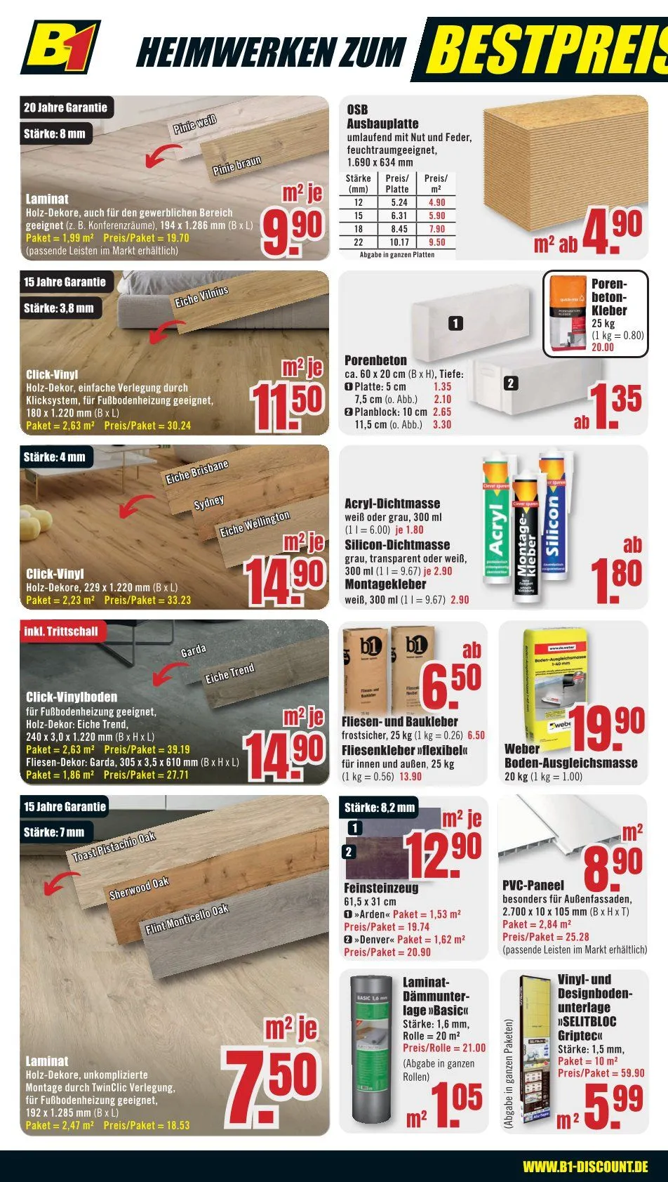 B1 Discount Baumarkt Prospekte von 30. Mai bis 5. Juni 2026 - Prospekt seite 6
