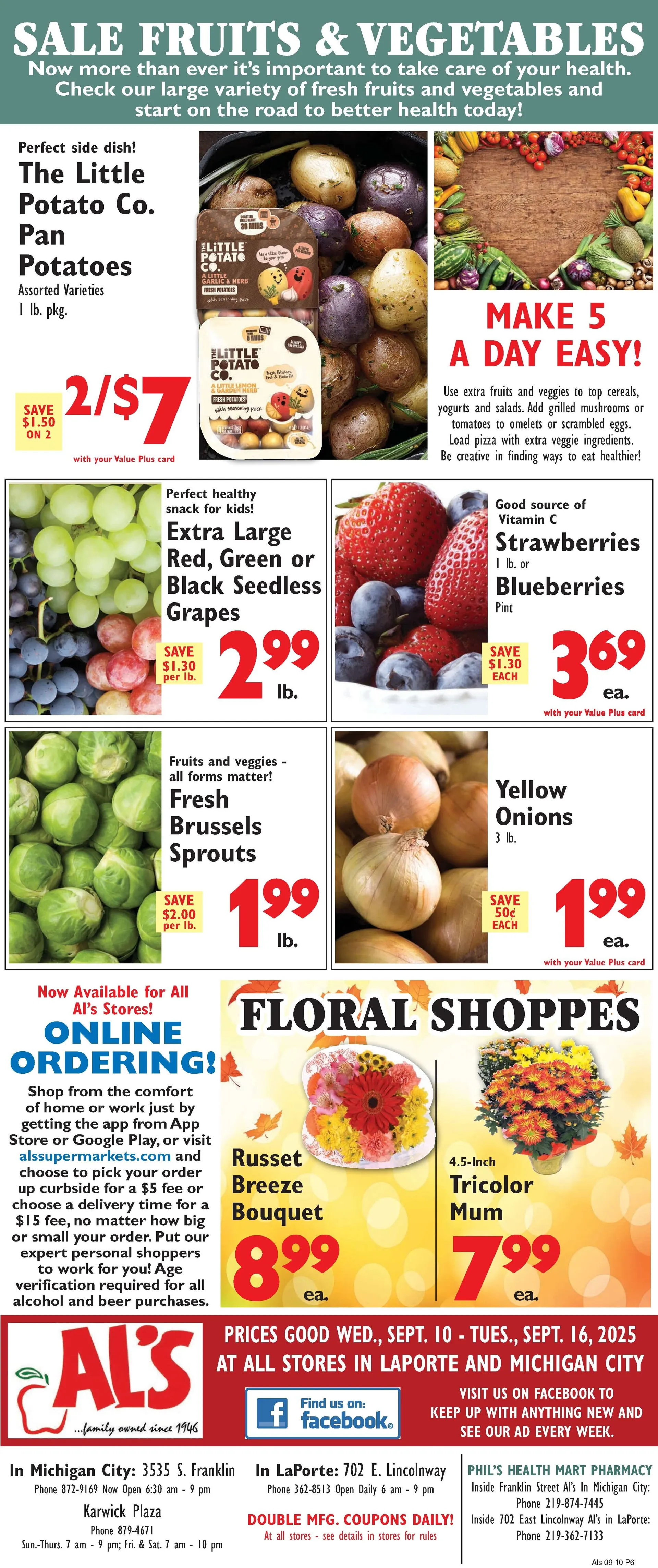 Weekly promotion Al's Supermarket Sales spanning from September 10 to September 16 2025 - Page 6 for Catalogue 365