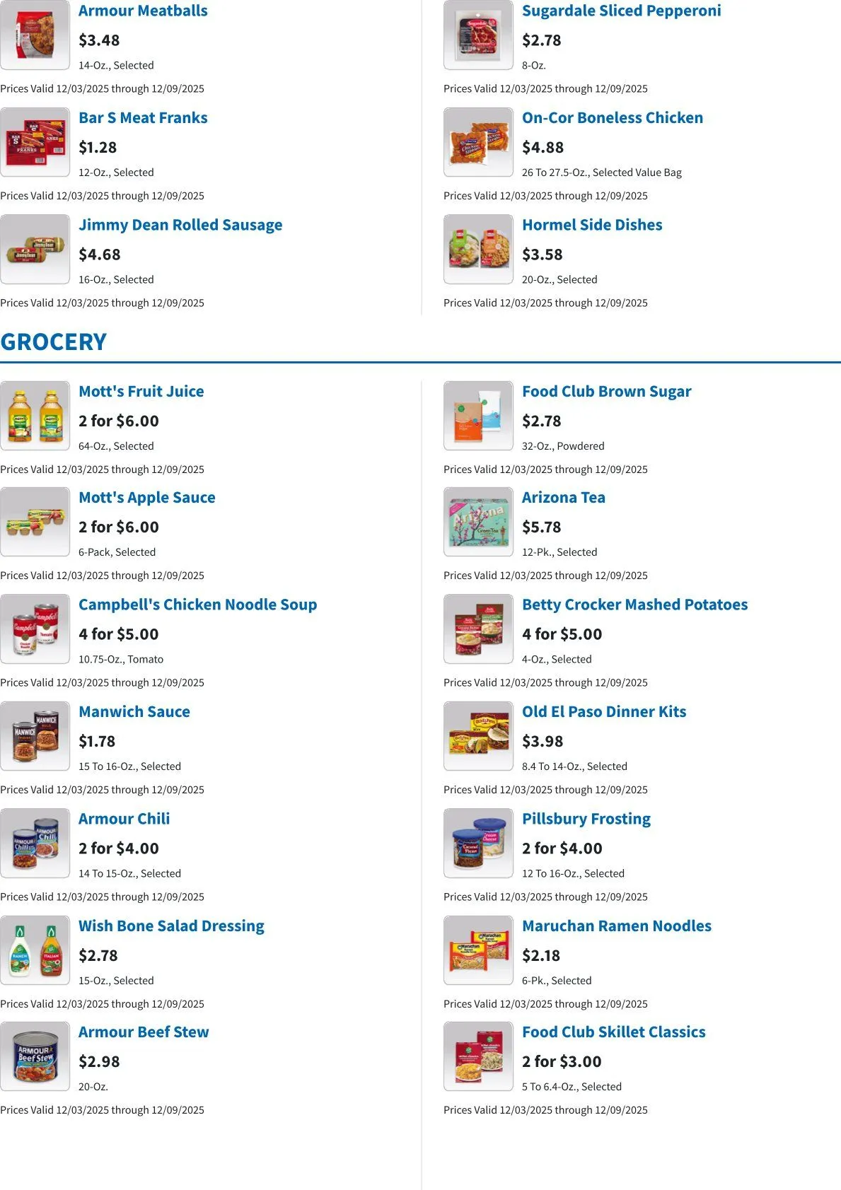Weekly ad Grant's Supermarket Sales from December 3 to December 5 2025 - Page 6