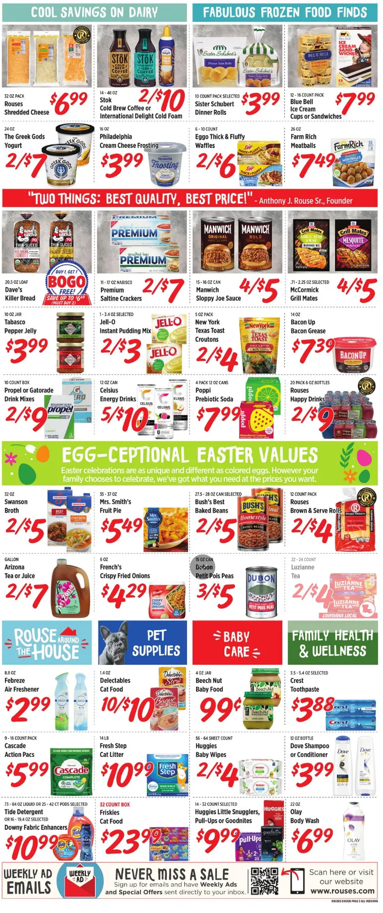 Weekly promotion Rouses Markets Sales spanning from April 1 to April 8 2026 - Page 6 for Catalogue 365