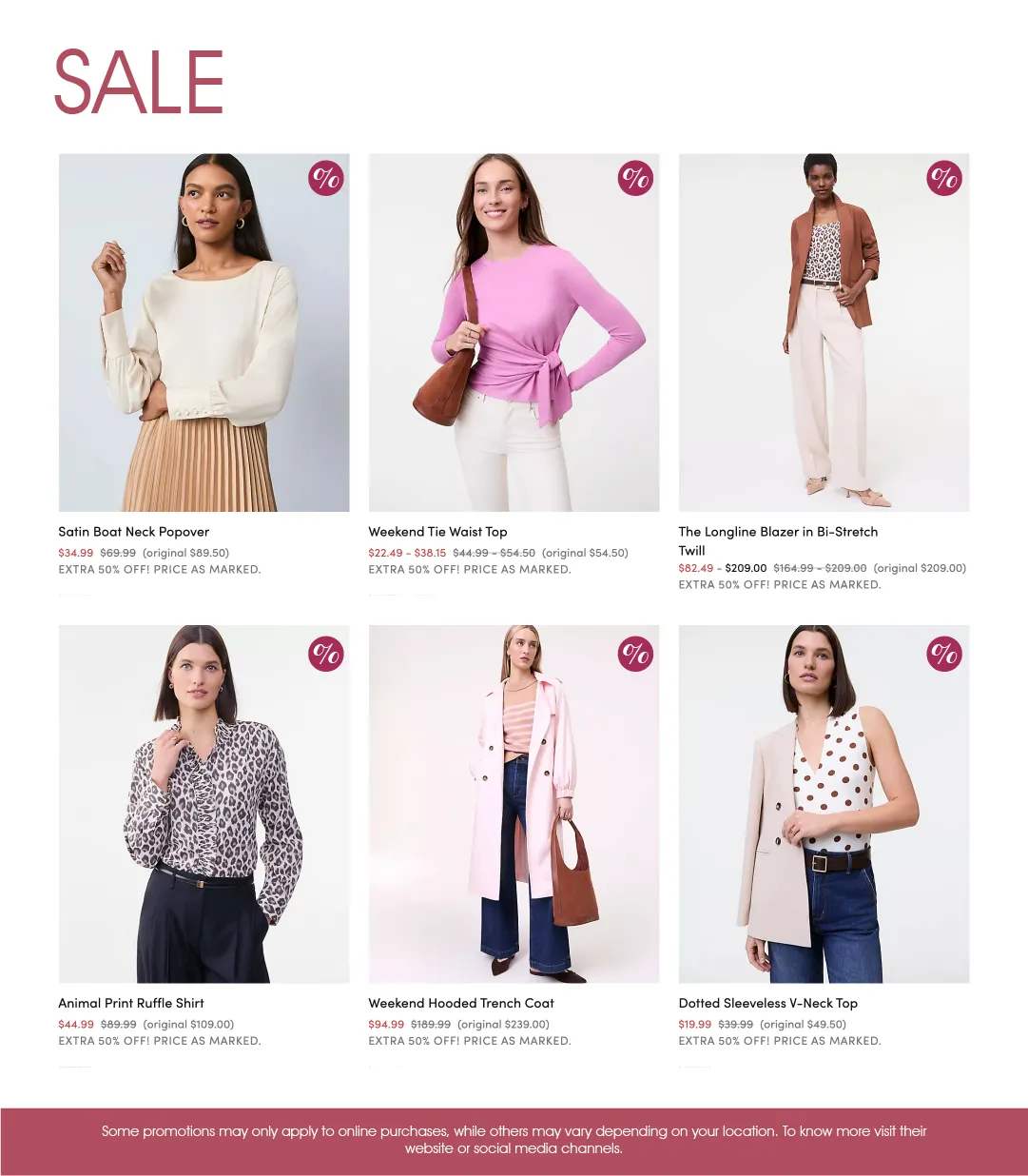 Weekly promotion Ann Taylor Sales spanning from April 9 to April 30 2026 - Page 5 for Catalogue 365