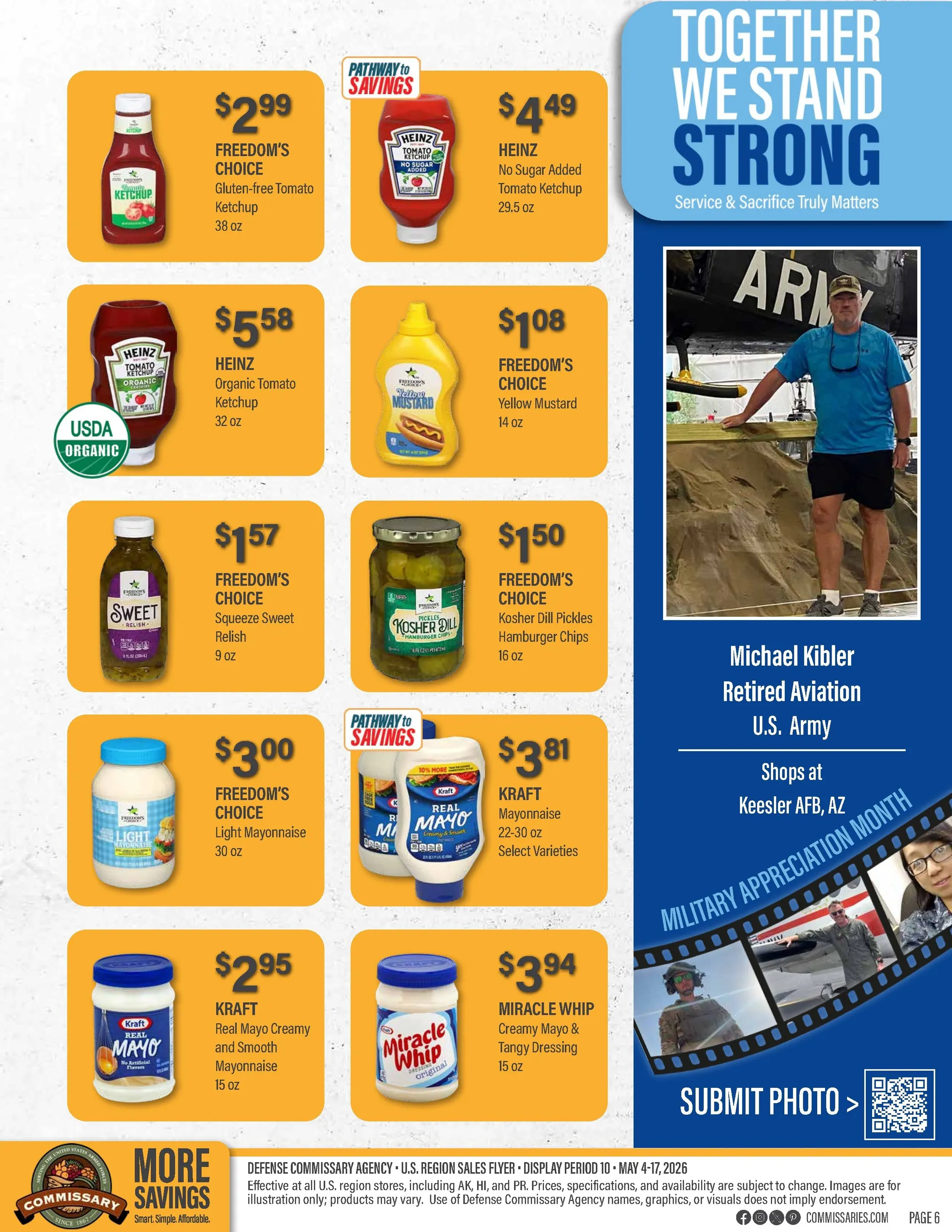 Weekly promotion Commissary Sales spanning from May 4 to May 17 2026 - Page 6 for Catalogue 365